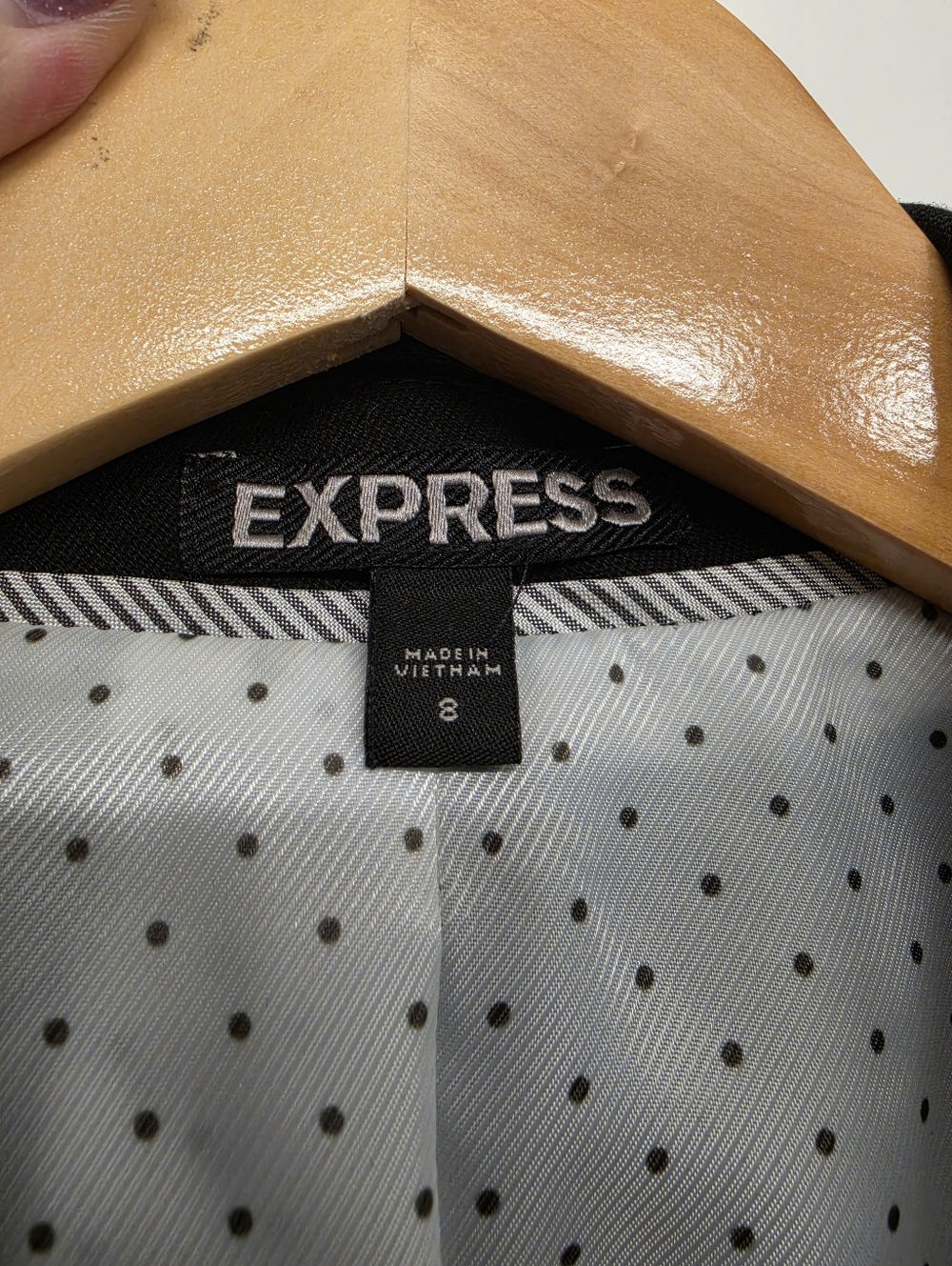 EXPRESS Black Tailored Blazer – Classic One-Button Suit Jacket - Picture 8 of 13